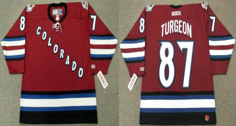 2019 Men Colorado Avalanche #87 Turgeon red CCM NHL jerseys->colorado avalanche->NHL Jersey